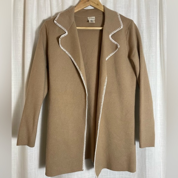 Max studio collared open cardigan size small - Picture 2 of 4